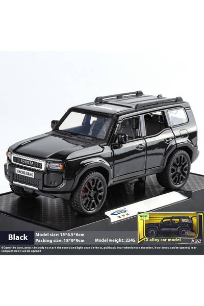 choice2 Maisto boxed black Alloy Die Casting 1:32 Prado Car Mold Toy Pull Bac...