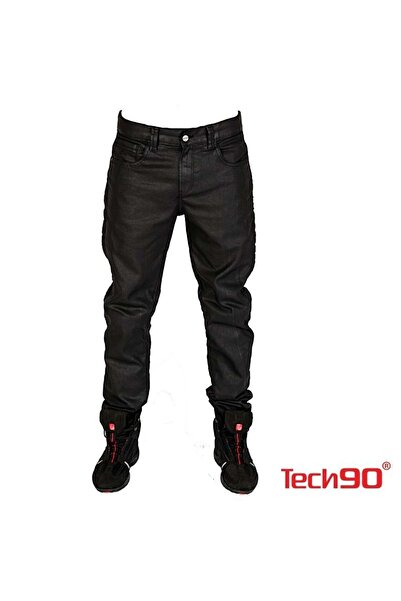 Tech90 NEW PIRATE KEVLAR SİYAH DİZ VE KALÇA KORUMALI MOTOSİKLET PANTOLONU
