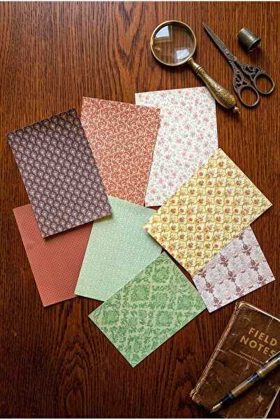 SaHi Craft 8 Adet Scrapbok Kağıtları Seti A5 Boy 15*20 cm Journal/Scrapbook/S...