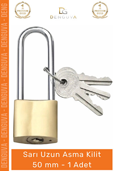 Denguva # Padlock Brass Plated High Security Sturdy Outdoor Protection Yellow...