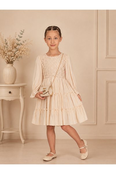TİVİDO KİDS Tivido Girl's Dress with Bag