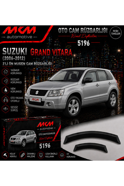MKM Suzuki Grand Vitara 2006-2012 Model Ön Mugen Cam Rüzgarlığı