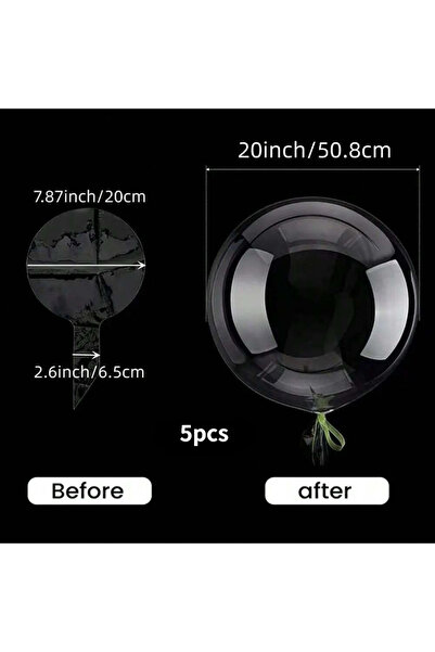Choice Other 20inch 5Pcs Multi Size TPU Transparent Bobo Ball Bubble Balls St...
