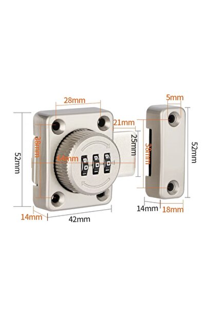 Choice3 No Gold Password Rotate Bolt Latch 3 Digit Combination Home Security ...