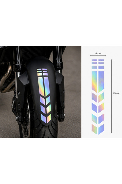 AlpiLeo Motosiklet Ön Çamurluk Sticker 6x35 cm Renk Seçenekli Motor Aksesuar ...