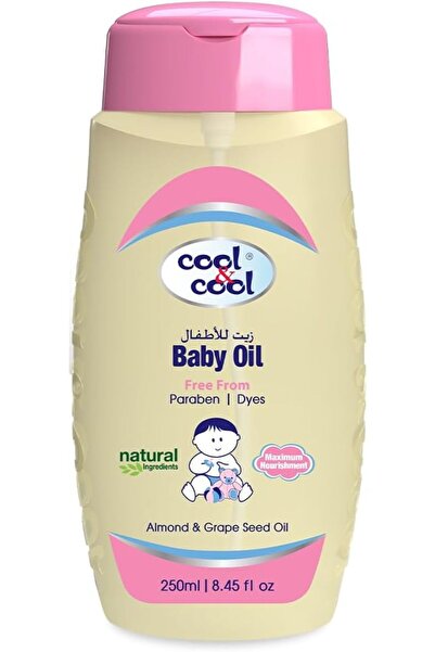 COOL & COOL Baby Oil – 250 ml | Paraben & Dye Free | Almond & Grape Seed Oil
