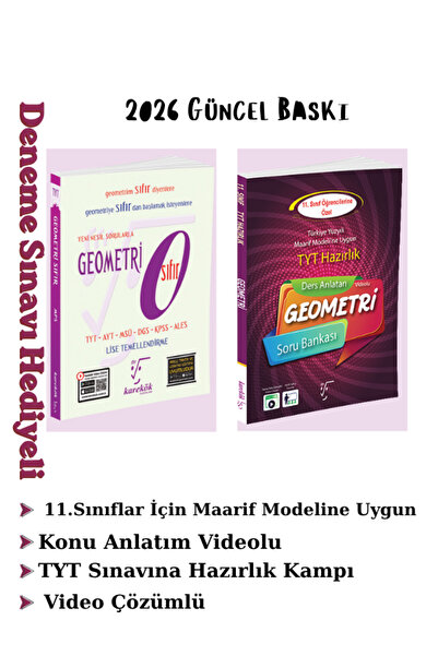 Karekök Yayınları Karekök Sıfır Geometri Soru Bankası-11.Sınıf Maarif Modelin...