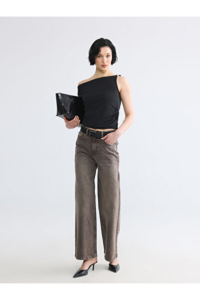 LC Waikiki Brown Straight Fit Women's Jean Pants