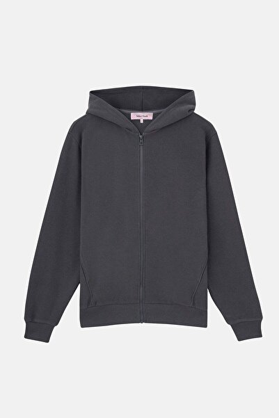 Reflect Studio Βασικό Φούτερ με Ολόσωμο Φερμουάρ Εξαιρετικά Απαλό - Ανθρακί