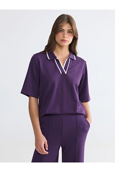 LC Waikiki LCW EVERYDAYMor Polo Yaka Kadın Tişört