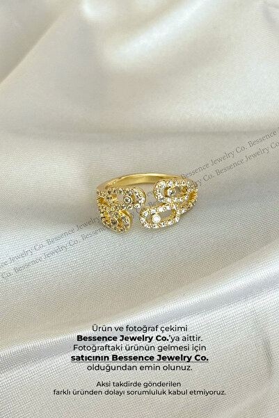 Bessence Jewelry Co 14K Gold VIP İkonik Messika Model Zirkon Taşlı Ayarlanabi...
