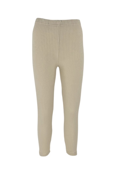 Kidiba Baby and Girls' Report Flexible Beige Color Anti-Sweat Cotton Tights