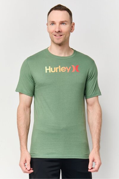 Hurley Men Sportswear Fit Short Sleeve Outdoor T-Shirt, Green