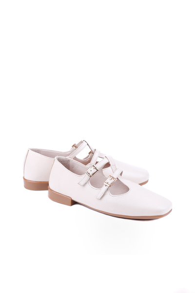 stato Γυναικείες μπαλαρίνες Oxford με διπλή πόρπη από γνήσιο δέρμα, καθημεριν...