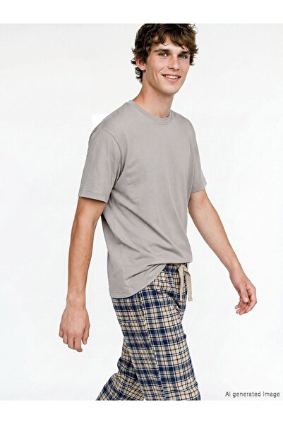 LC Waikiki Crew Neck Short Sleeve Men's Pajamas Top