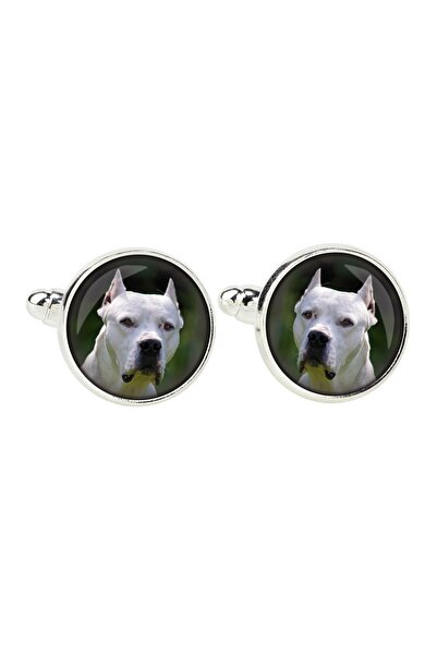 Art - Dog Dogo Argentino - cufflinks, a shirt accessory, a shirt pendant from...