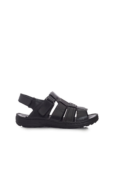 UrbanShoes Sandale barbati din piele naturala, Leofex - 144 negru box