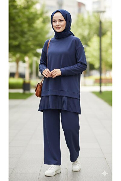 Elit Women's Hijab Clothing Seasonal Modal Fabric Crew Neck Tunic Top and Bot...