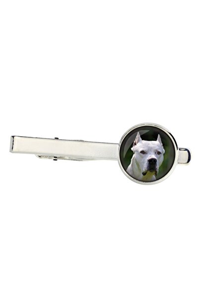 Art - Dog Dogo Argentino - ac de cravată, ornament, bijuterii pentru o ținută...