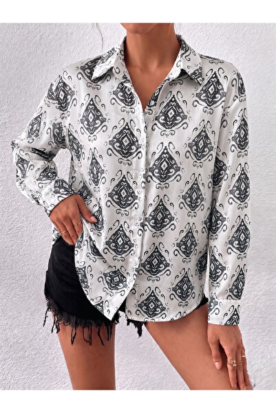 mass fashion Γυναικείο σατέν κομψό πουκάμισο Yoryo