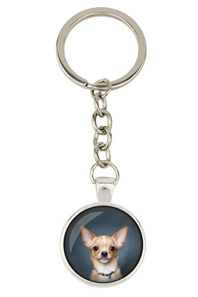 Art - Dog Chihuahua short-haired, Chihuahua smooth - keychain with your photo...