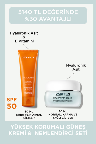 Darphin YÜKSEK KORUMALI GÜNEŞ KREMI SPF 50 & NEMLENDİRCİ SETI