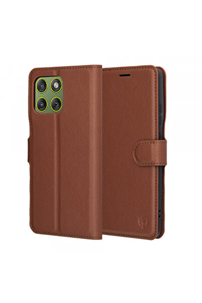 Techsuit Husa pentru Motorola Edge 70, Techsuit, Leather Folio, Maro