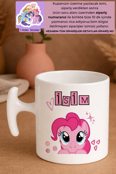 Witchy Co İsme Özel, Pinkie Pie - My Little Pony Kupa Bardak (1 Adet)