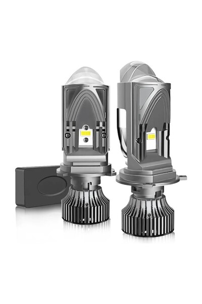 FORTİCO H4 Mercekli Led Far Ampulü Premium Gran 22.000 Lümen Şimşek etkili le...
