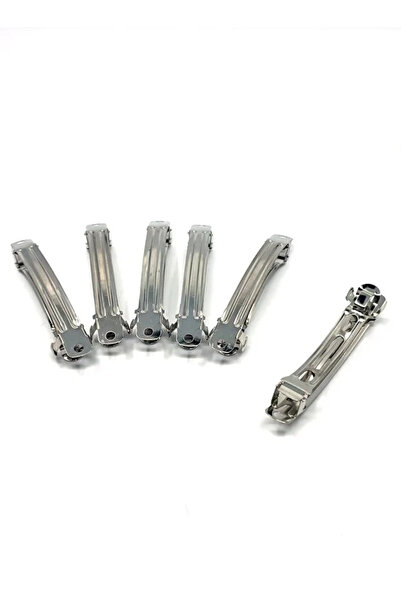 Tahtakaledeyim 10 Adet 8 Cm Gümüş Renk Metal Otomatik Toka Süslenmemiş
