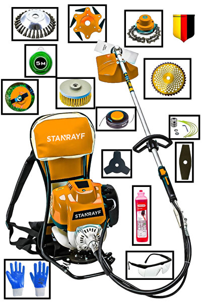 stanrayf Alman LG560 Çelik Piston Turbo Soğutuculu 14 Parça Sırt Tipi Benzinl...