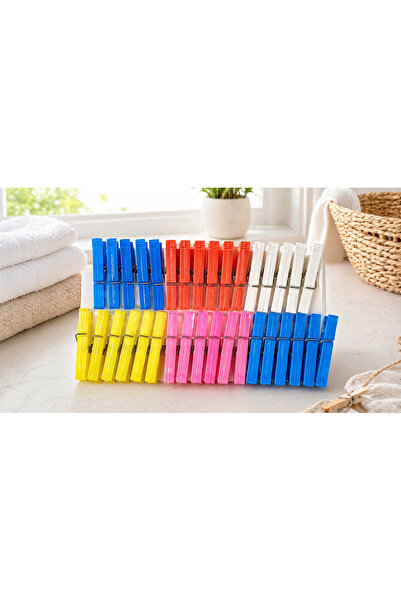 miras home Set de 144 bucăți de cârlige colorate, cârlige de rufe din plastic...