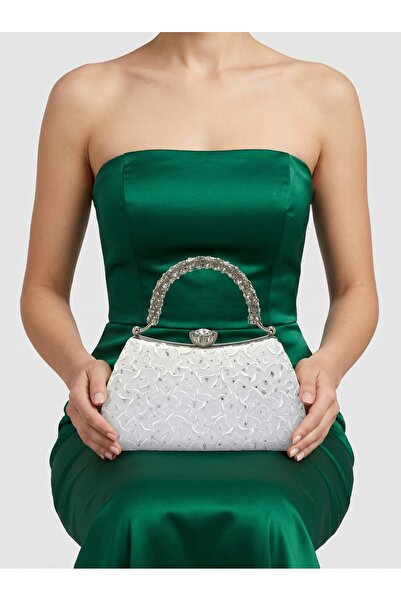 Biçanta Ειδικής σχεδίασης εκρού χρώματος τσάντα γυναικείου βραδινού φορέματος...