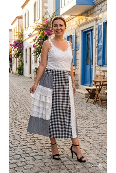 Daisy etek özel tasarım , wintage , bohem etek , bluz