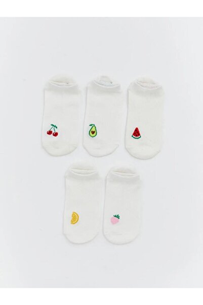 LC Waikiki Meyve με τύπωμα Γυναικείες κάλτσες μποτάκια 5 τεμαχίων (S6)