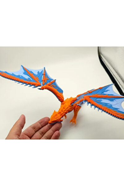 FLEXIS WE MAKE IT POSSIBLE FOR YOU Monster Hunter Temalı Turuncu Mavi Ejderha...