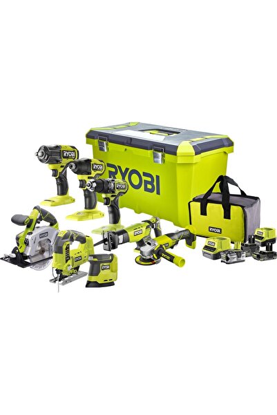 Ryobi R18CK8-342T Kömürsüz Motor Akülü Kompakt Set 8 Parça T5138004827