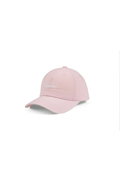 REAL DREAM '' Dreamer '' Yazılı Unisex Nakışlı Ayarlanabilir Şapka - Pudra