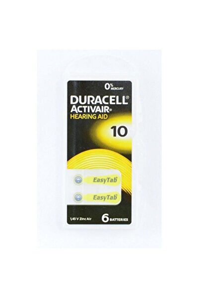 Duracell Батерии за слухови апарати PR10, 6 броя/комплект