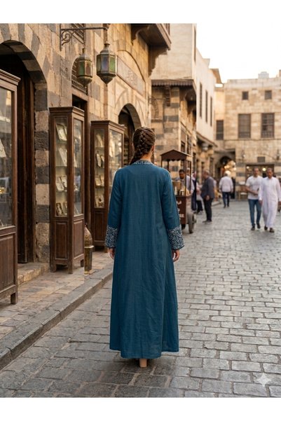 AbaTech Two-Piece Dress with Arabic Pattern