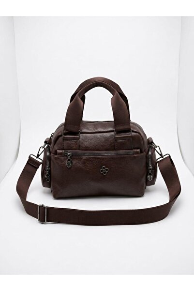 Zealous Women's Soft Leather Luxury Multi-Compartment Hand and Shoulder Bag