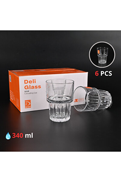 Generic Luxury Glassware 6-Piece 340ml Clear Glass Tumbler Set - Stylish and ...