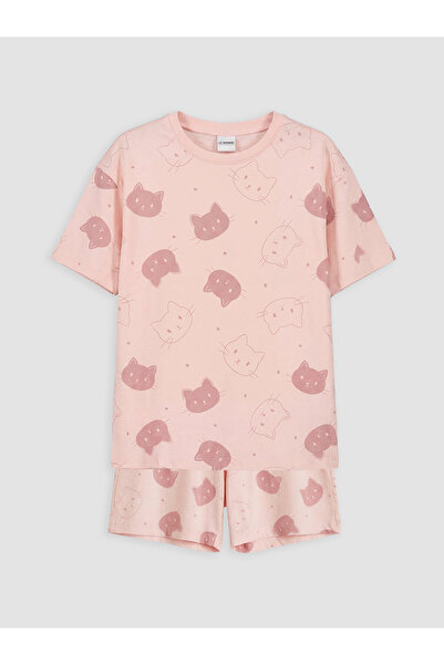 LC Waikiki Set de pijamale scurte imprimate pentru fete