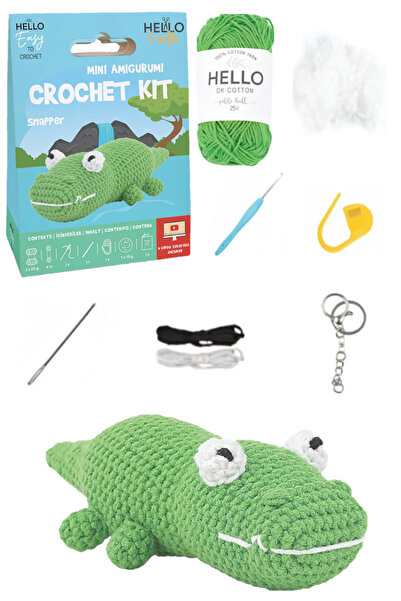 GLANCE Hello Crafts Tığ İşi Mini Amigurumi Kiti Snapper Örgü Seti HC104
