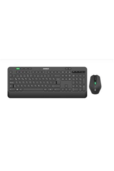 Everest KM-2620 Siyah Usb Sessiz Switch İnce Kablosuz Q Multimedia Klavye + M...