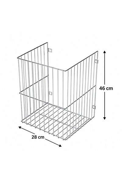 ESBH Dolap İçi Paslanmaz Çamaşır Sepeti 28x46 cm Kapağa Monte Pratik Banyo Or...