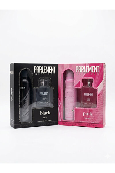 Parlement Black Men+Pink Women Set Parfüm 50 ml+150 ml Deodorant
