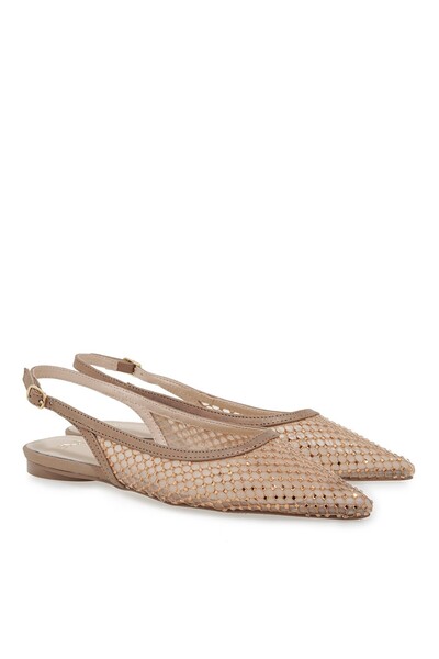 Exe Shoes Γυναικεία Παπούτσια SLINGBACK Mules 700-222 Μπρονζέ Στράς U4700222130B