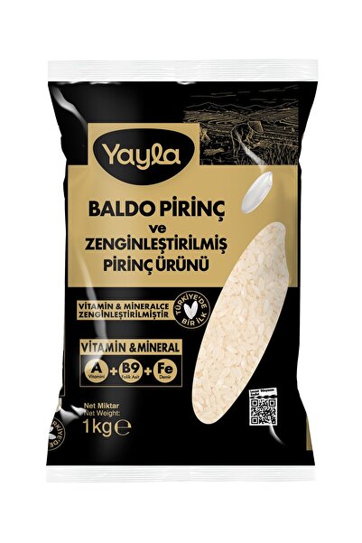 Yayla Türkiye'de Bir İlk! Vitamin & Mineral Zenginleştirilmiş Baldo Pirinç 1 kg