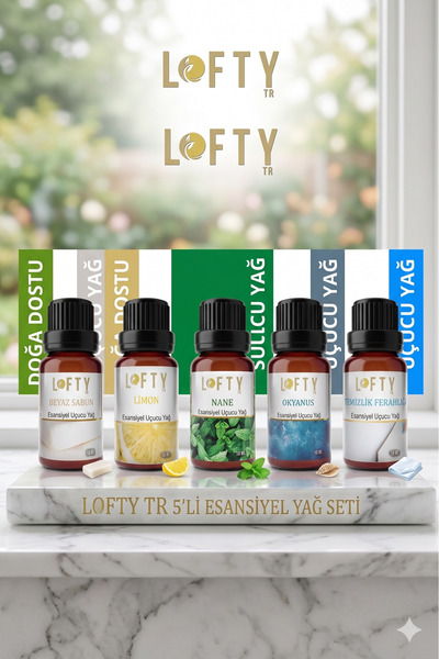 Lofty Limon, Beyaz Sabun, Nane, Okyanus, Temizlik Ferahlığı Uçucu Yağ Buhurda...